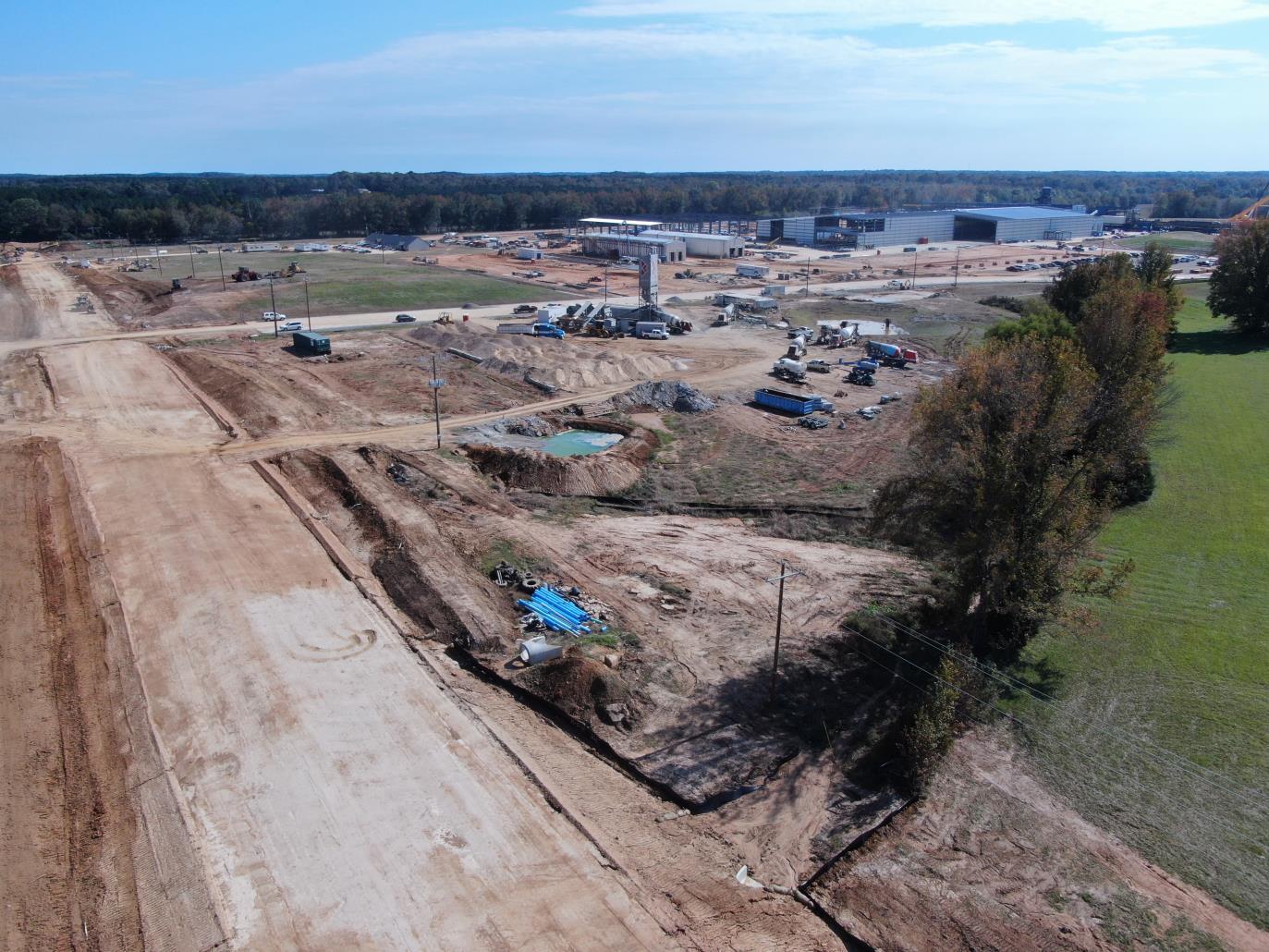 Ensuring power lines were carefully placed to stay clear of sawmill facilities was a critical part of the project.